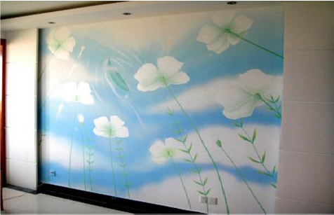 苍梧画墙绘怎么画好白云的蓬松感？