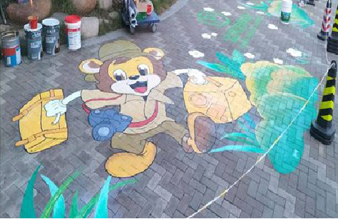 苍梧夏季画地面彩绘会遇到的问题