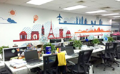 苍梧教你设计办公室墙绘的方法。