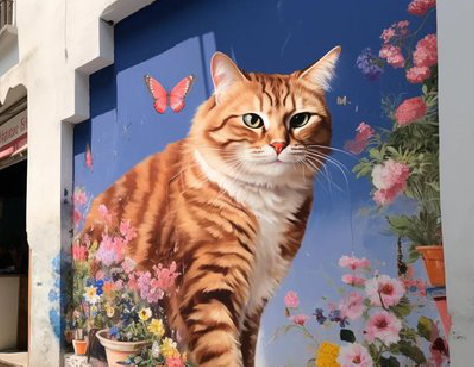 苍梧自己绘制有个性的手绘墙