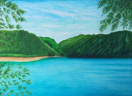 苍梧在墙绘中，如何绘画绿水青山？